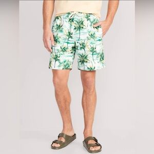 Old navy palm tree swim trunks